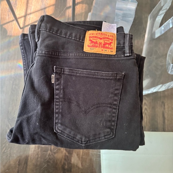 Black 514 denim Levi’s 36 x 34 - Picture 4 of 6